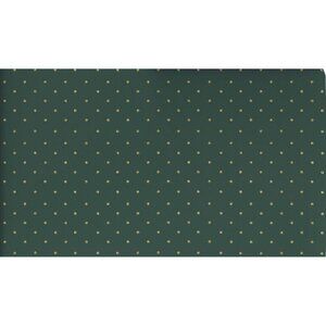Hallmark Wrapping Paper Christmas Gold Glitter Dots On Green 35 sq ft Roll